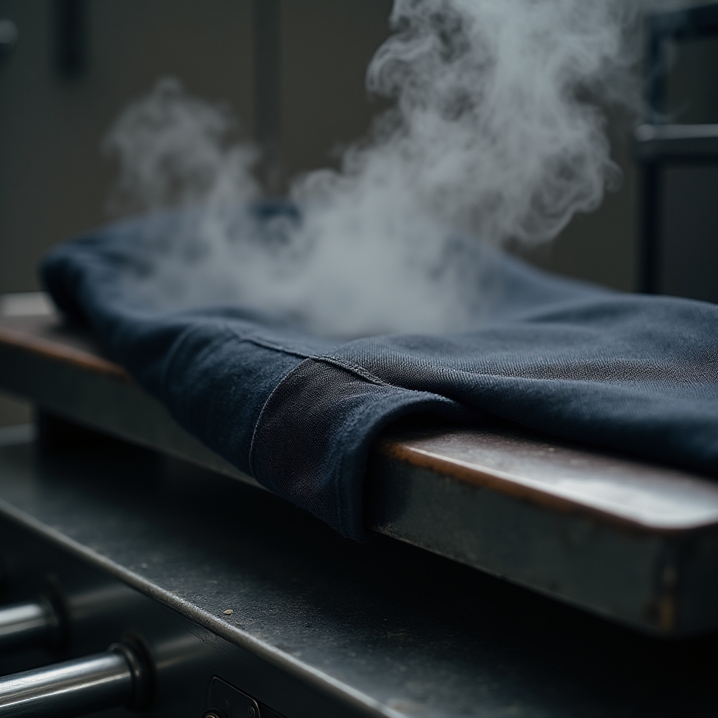 Pressa specifica per pantaloni con piega netta e precisa